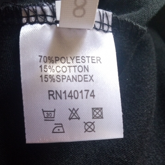 Reborn Women's Black Pullover Tunic with Plaid Hem Size Large - Picture 5 of 6